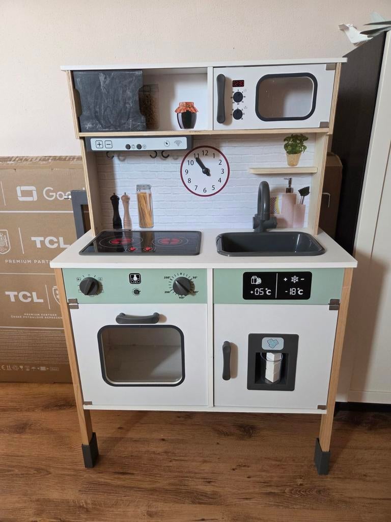 Houten speelgoedkeuken, Kinderen en Baby's, Speelgoed | Speelkeukens, Ophalen, Zo goed als nieuw