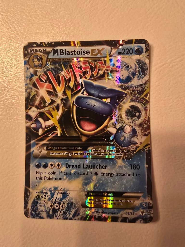MEGA M Blastoise EX 18/83 Generations Holo 2016 Pokemon Card, Ophalen, Zo goed als nieuw