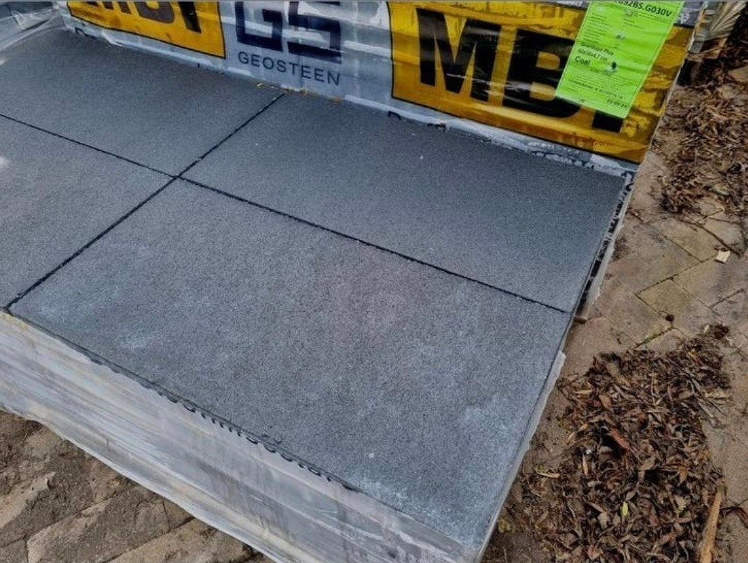 120m² 60x30x4,7 antraciet terrastegels tuintegels s-partij, Nieuw, Ophalen of Verzenden, 10 m² of meer, Beton