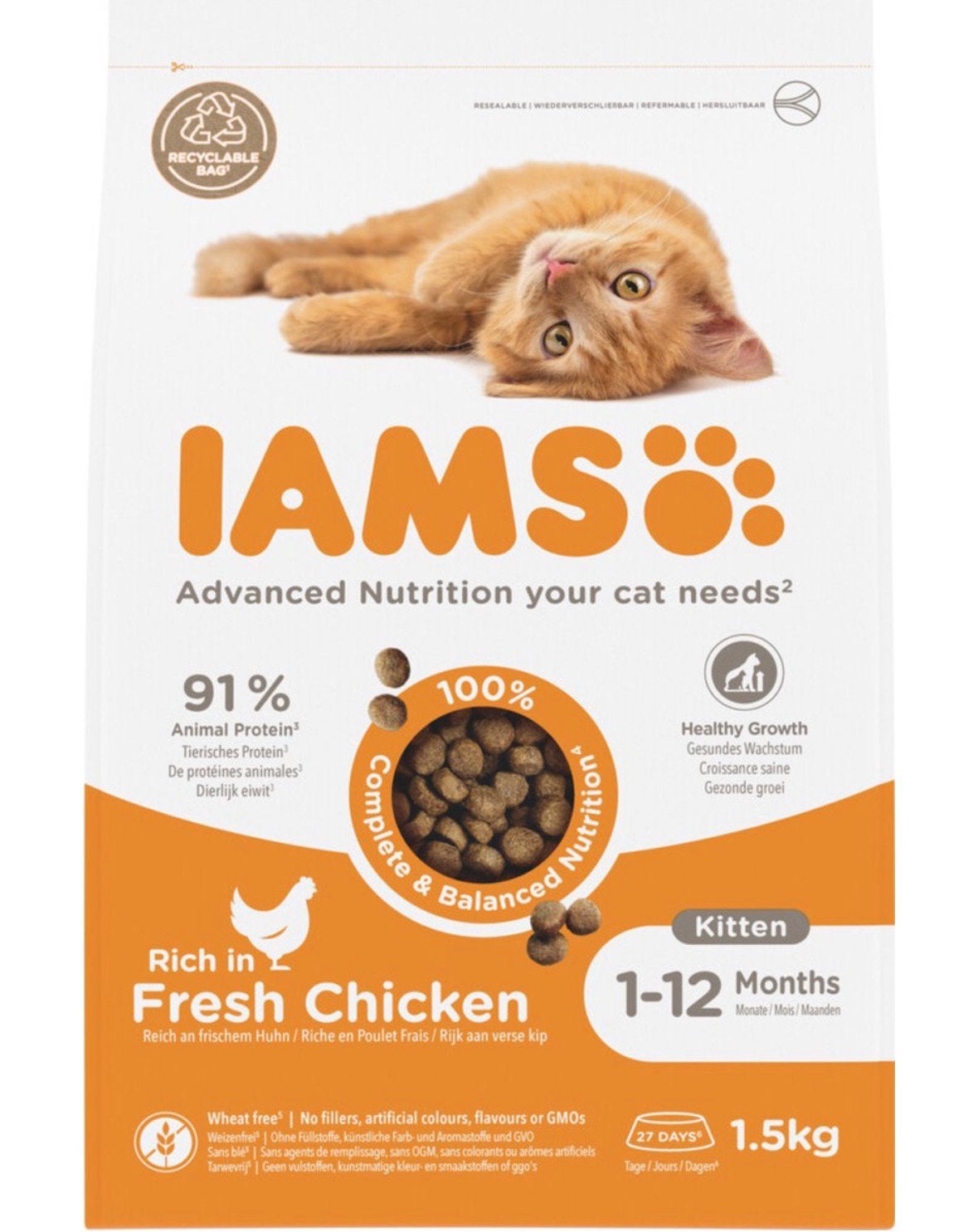 Lams kitten brok, Ophalen, Kat