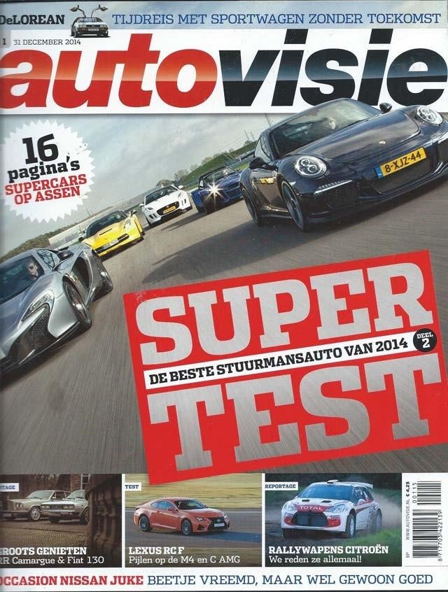 Autovisie 1 2015 : DeLorean - Citroen DS3 - Fiat 130 Coupe, Ophalen of Verzenden, Gelezen, Algemeen