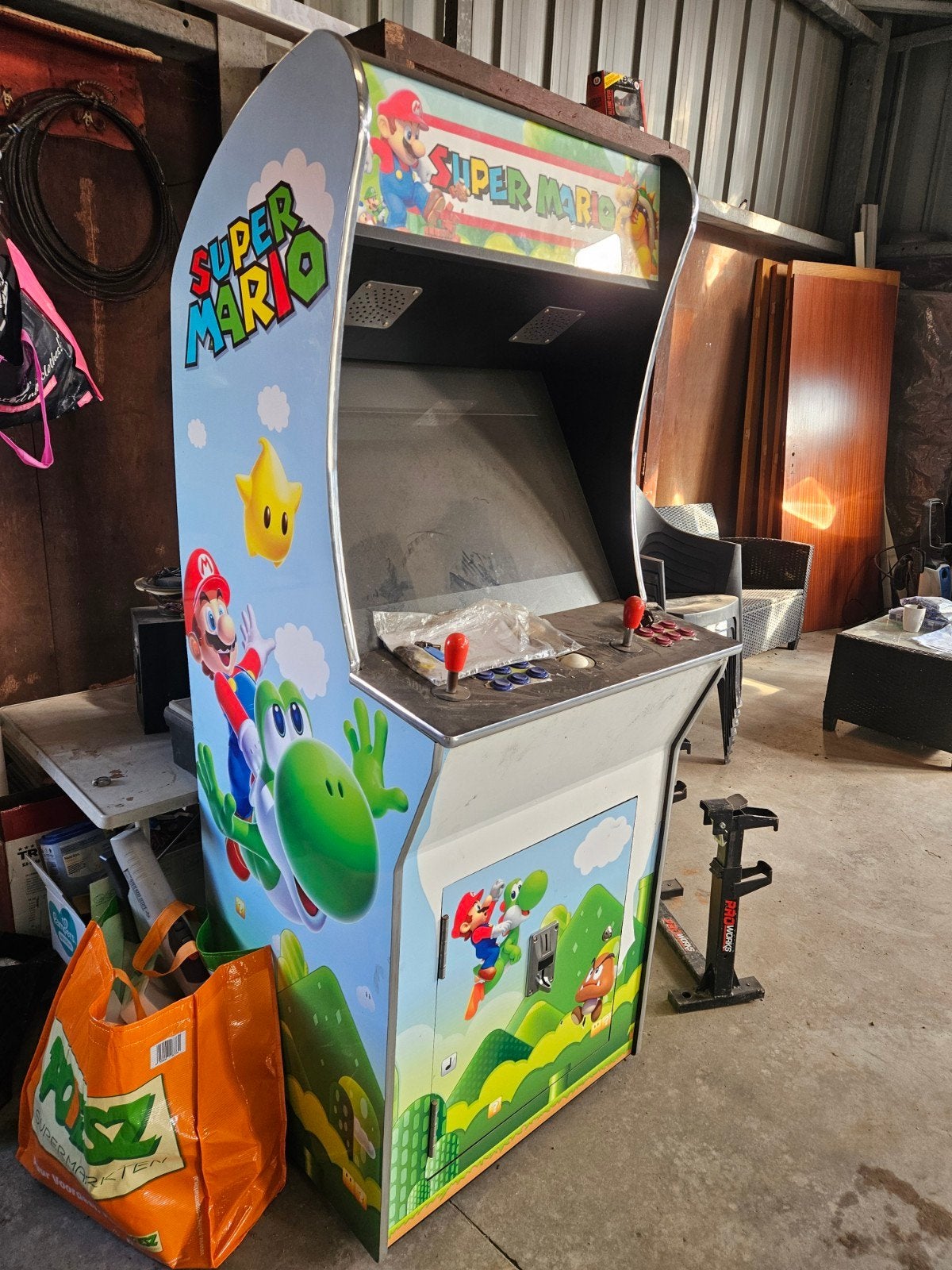 Arcade kast super mario, Spelcomputers en Games, 2 spelers, Ophalen of Verzenden, Gebruikt, Vanaf 3 jaar