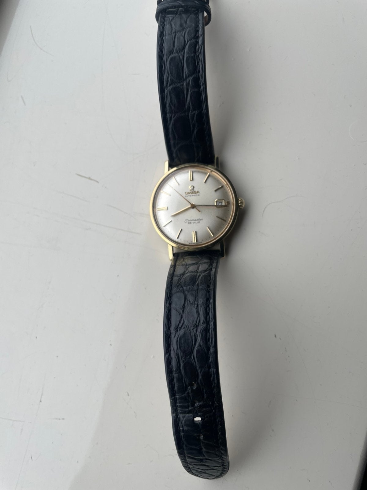 14 karaat Omega Seamaster de Ville!, Polshorloge, Ophalen of Verzenden, Zo goed als nieuw, Omega