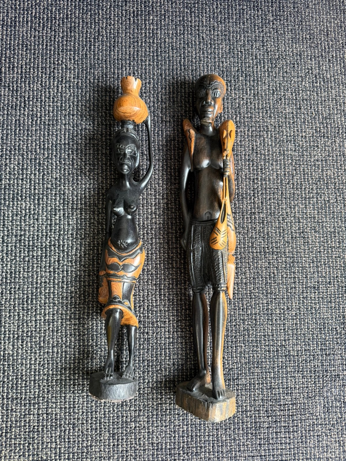 Hout afrikaanse kunst, Antiek en Kunst, Kunst | Beelden en Houtsnijwerken, Ophalen, Houtsnijwerk, 50 - 100 cm, Zwart