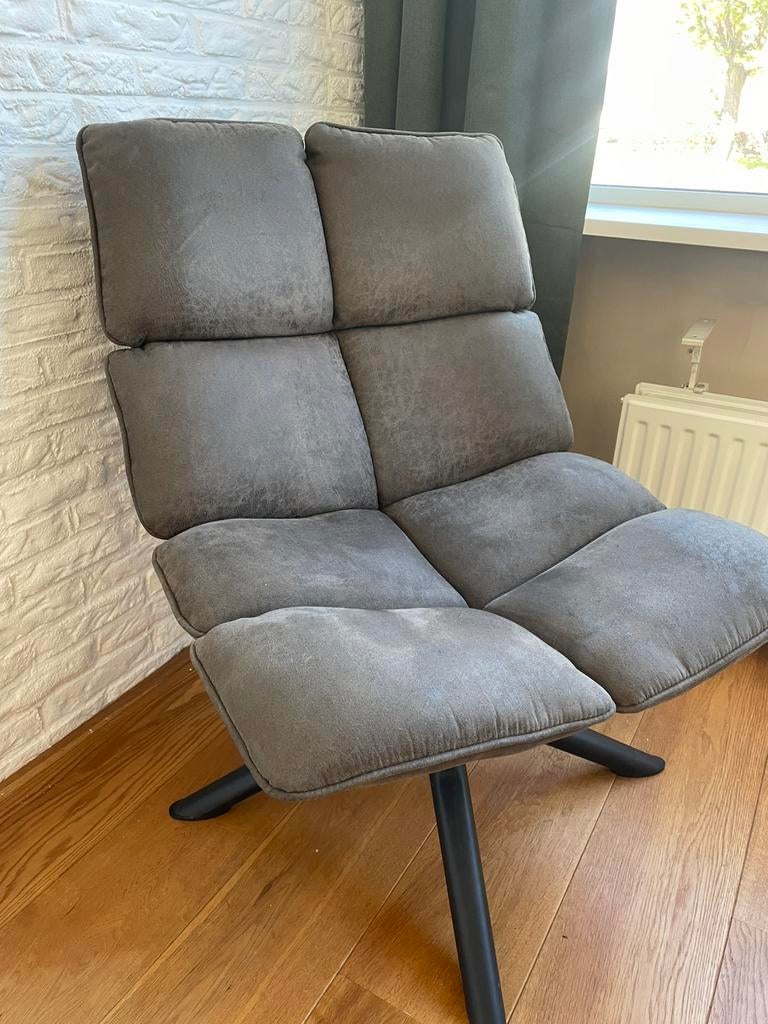 Draai fauteuil, Ophalen, Minder dan 75 cm, Leer, Zo goed als nieuw