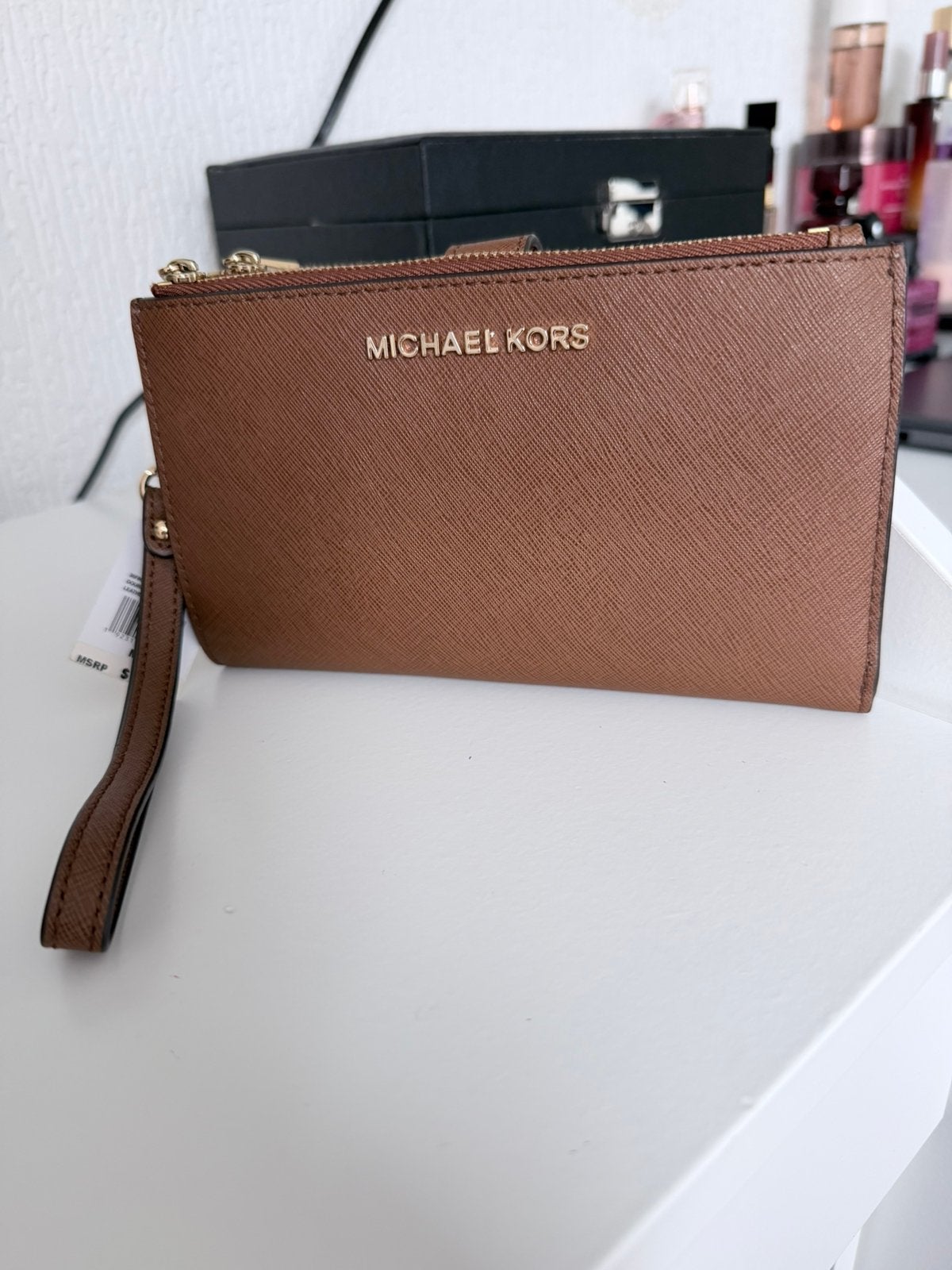 Michael Kors jet set portemonnee nieuw, Ophalen of Verzenden, Nieuw, Bruin