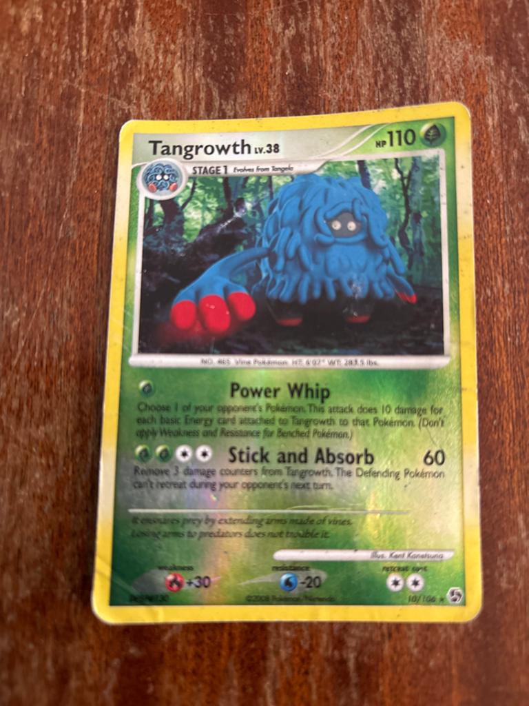 Pokémon Kaart: Tangrowth Lv.38 HP110 - Zeldzame editie, Ophalen of Verzenden, Gebruikt, Losse kaart