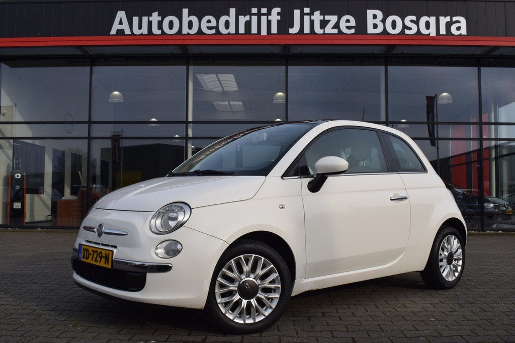 Fiat 500 1.2 Lounge Panoramadak | Airco | Telefonie | 15 Inc, Voorwielaandrijving, Stof, Gebruikt, 4 cilinders