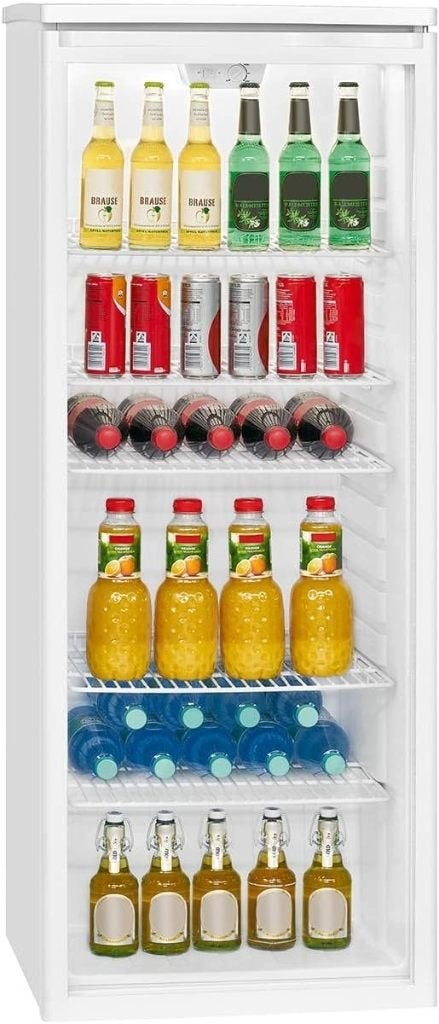 koopje nieuw,Glazen deurkoelkast, flessenkoelkast, 295€, Ophalen, Zonder vriesvak, 200 liter of meer, Nieuw