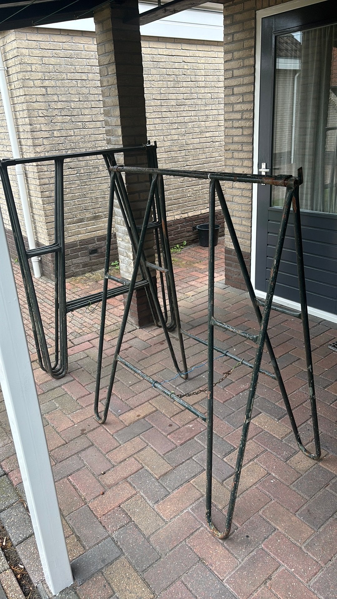 3 ijzeren schragen / bokjes, Ophalen, Gebruikt, Overige typen, Minder dan 2 meter
