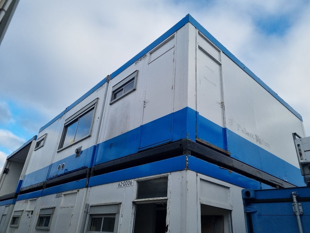 Woonunit Kantoorunit 6x15 Toiletten Keuken Rolluiken, Ophalen, Gebruikt