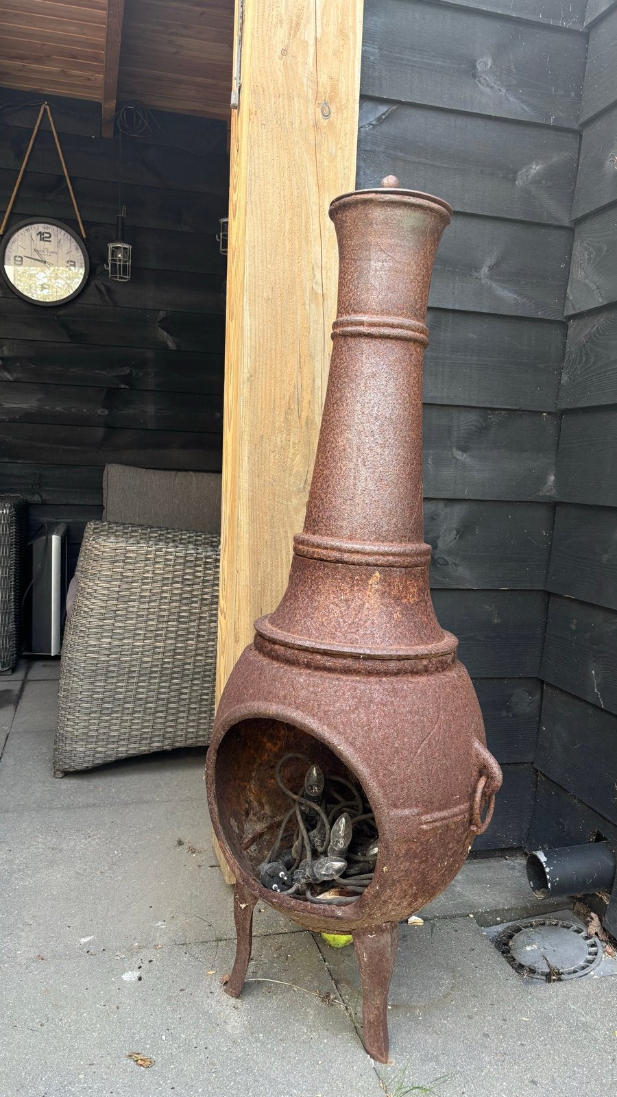 Gietijzeren potkachel voor de tuin - Doe een leuk bod!, Tuin en Terras, Ophalen, Gebruikt, Vuurkorf