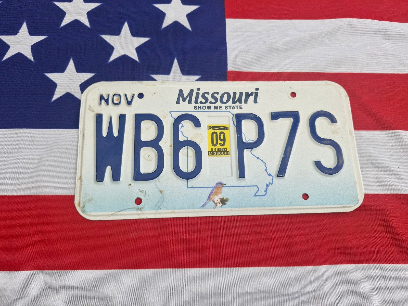 Kentekenplaat Missouri USA Nummerplaat nummerbord License VS, Ophalen of Verzenden, Gebruikt, Auto's
