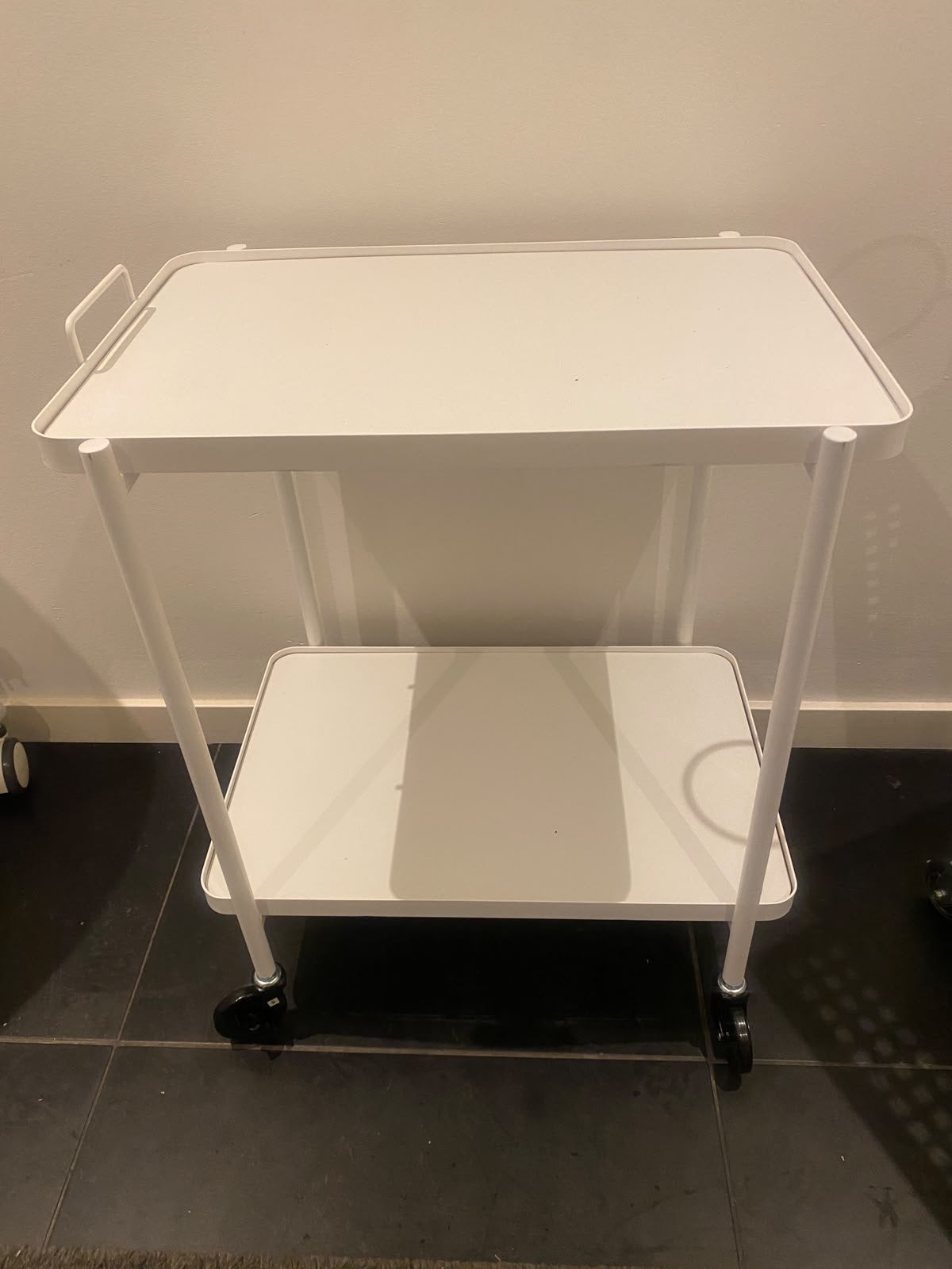 Witte trolley, Ophalen, Zo goed als nieuw, Rechthoekig, 60 cm of meer