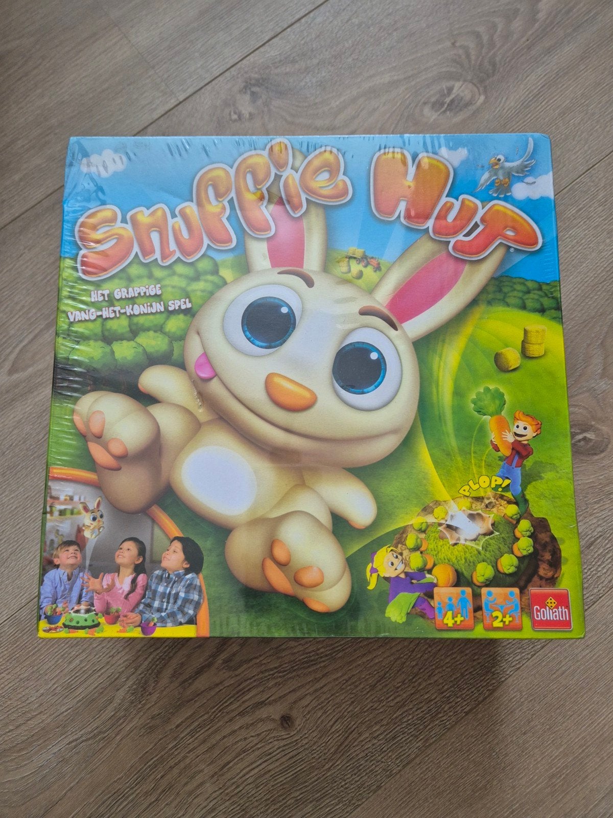Snuffie Hup - Het grappige vang-het-konijn spel (Nieuw), Drie of vier spelers, Verzenden, Nieuw, Goliath