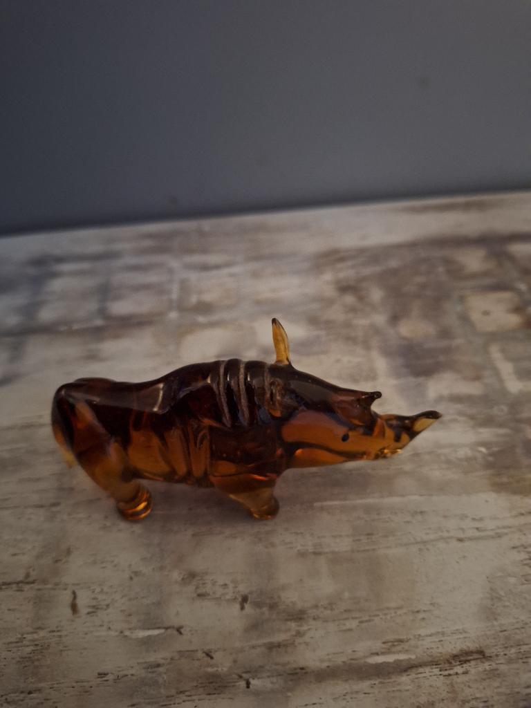 Murano neushoorn, Antiek en Kunst, Antiek | Glas en Kristal, Ophalen of Verzenden