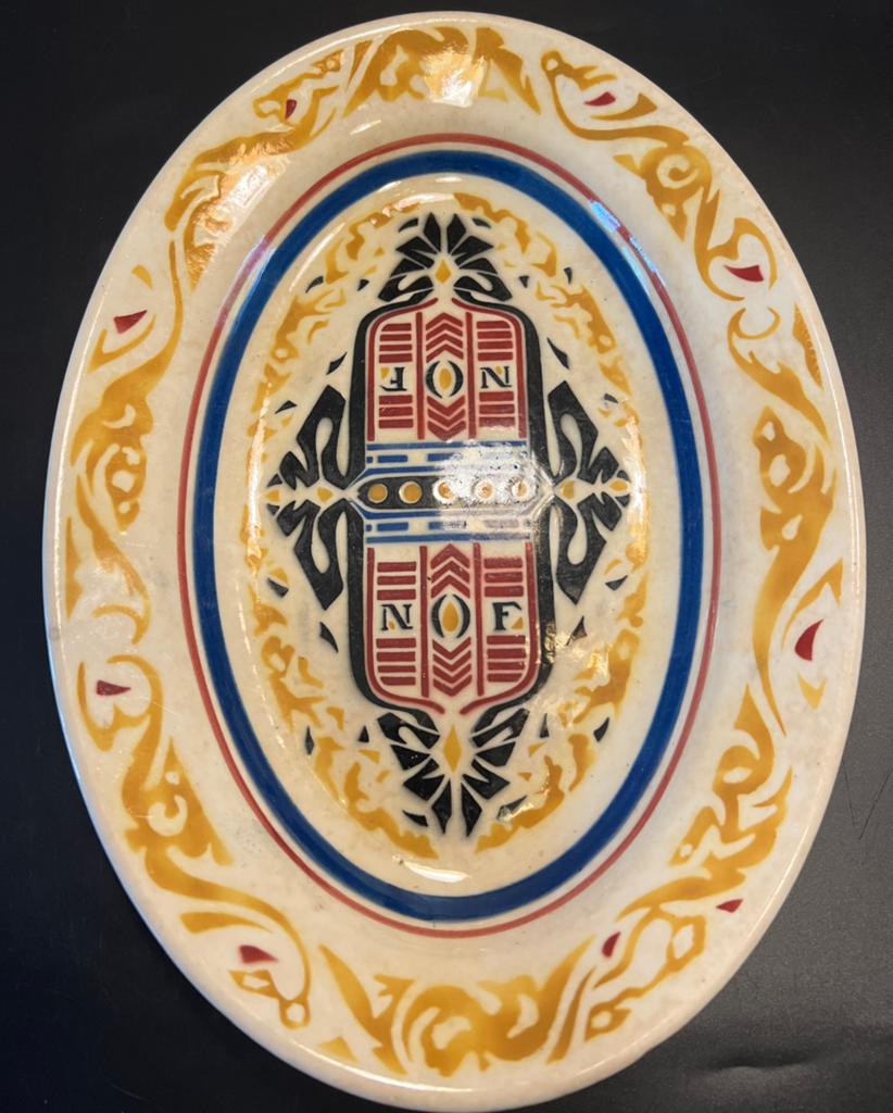 Art Deco Calve NOF schaal,Petrus Regout Maastricht, Antiek en Kunst, Ophalen of Verzenden