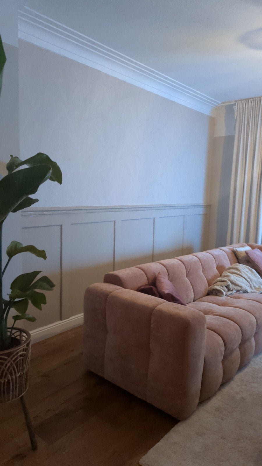 Roze Hoekbank - chaises longue-  nieuw!, Ophalen, 100 tot 125 cm, 300 cm of meer, Zo goed als nieuw