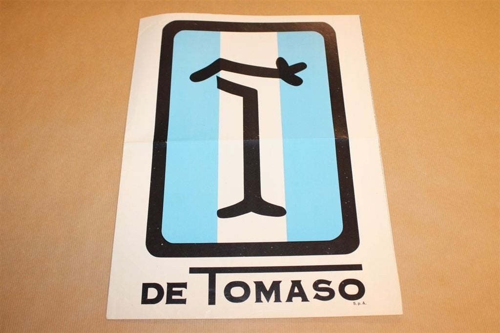 Zeldzame poster/brochure - De Tomaso - Circa 1980, Ophalen of Verzenden, Gelezen, Overige merken