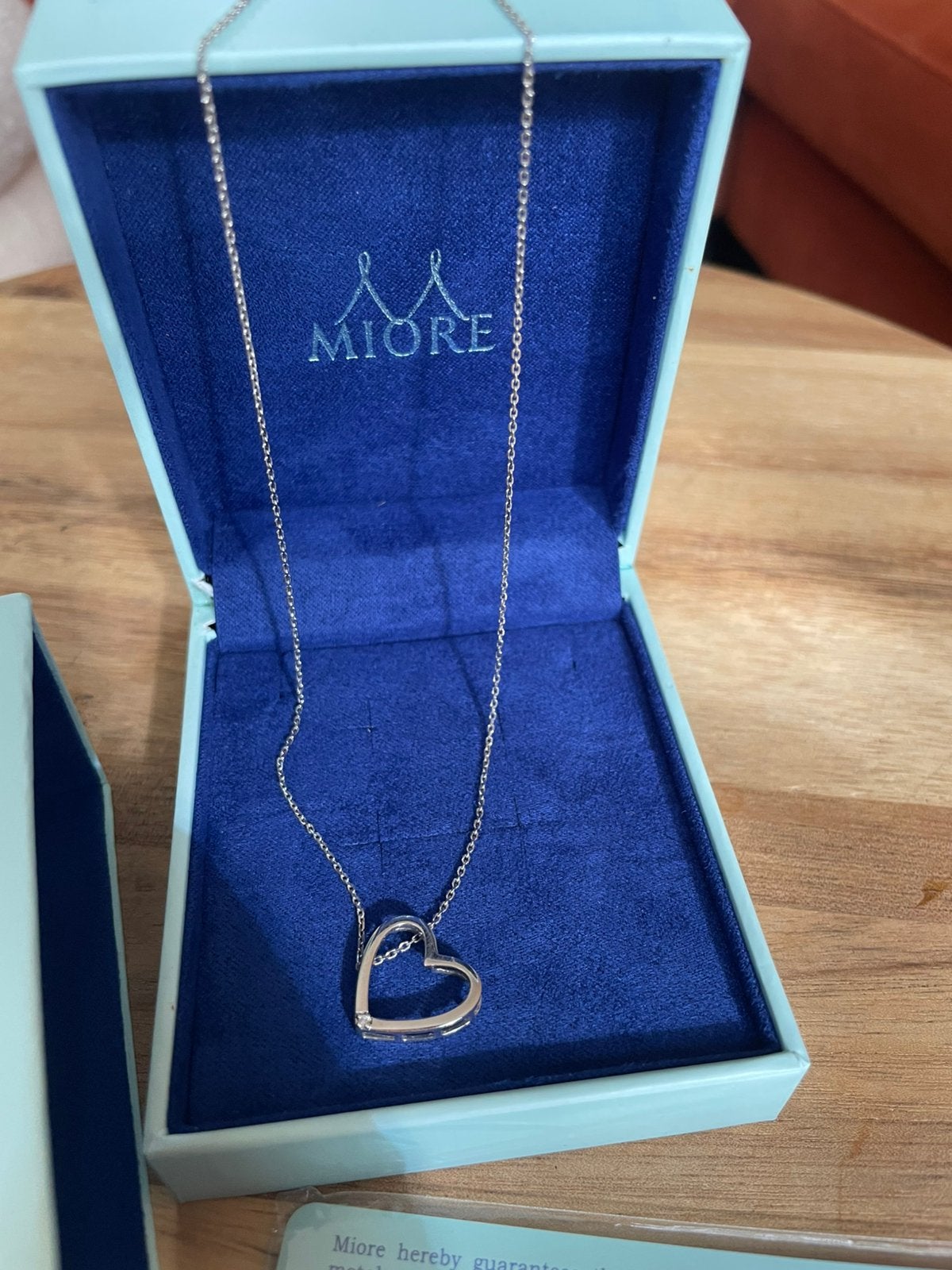 Zilveren ketting met diamant in harthanger, Met hanger, Ophalen of Verzenden, Zo goed als nieuw, Zilver