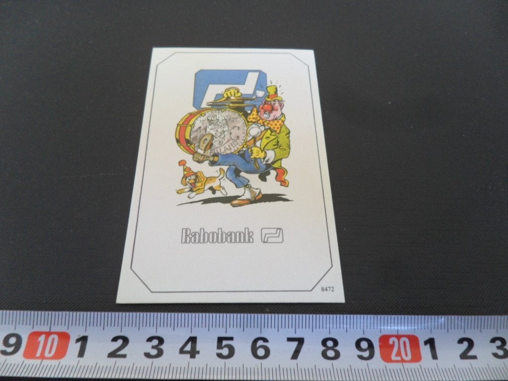 sticker rabobank strip gulden grote trom, Ophalen, Zo goed als nieuw