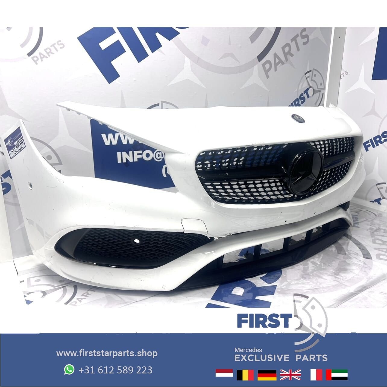 W117 CLA Facelift AMG Voorbumper compleet diamand gril Origi, Auto-onderdelen, Gebruikt, -, Voor, Ophalen of Verzenden