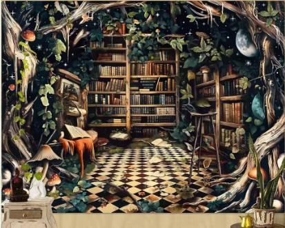 Vintage Fantasy vlaggen - Sprookjes / Boomhut / Boeken, Diversen, Ophalen of Verzenden, Nieuw
