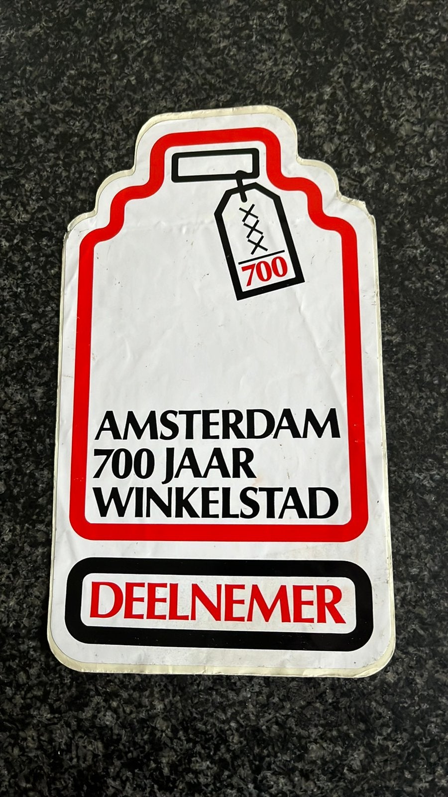 Amsterdam 700 jaar sticker, Verzamelen, Ophalen, Zo goed als nieuw