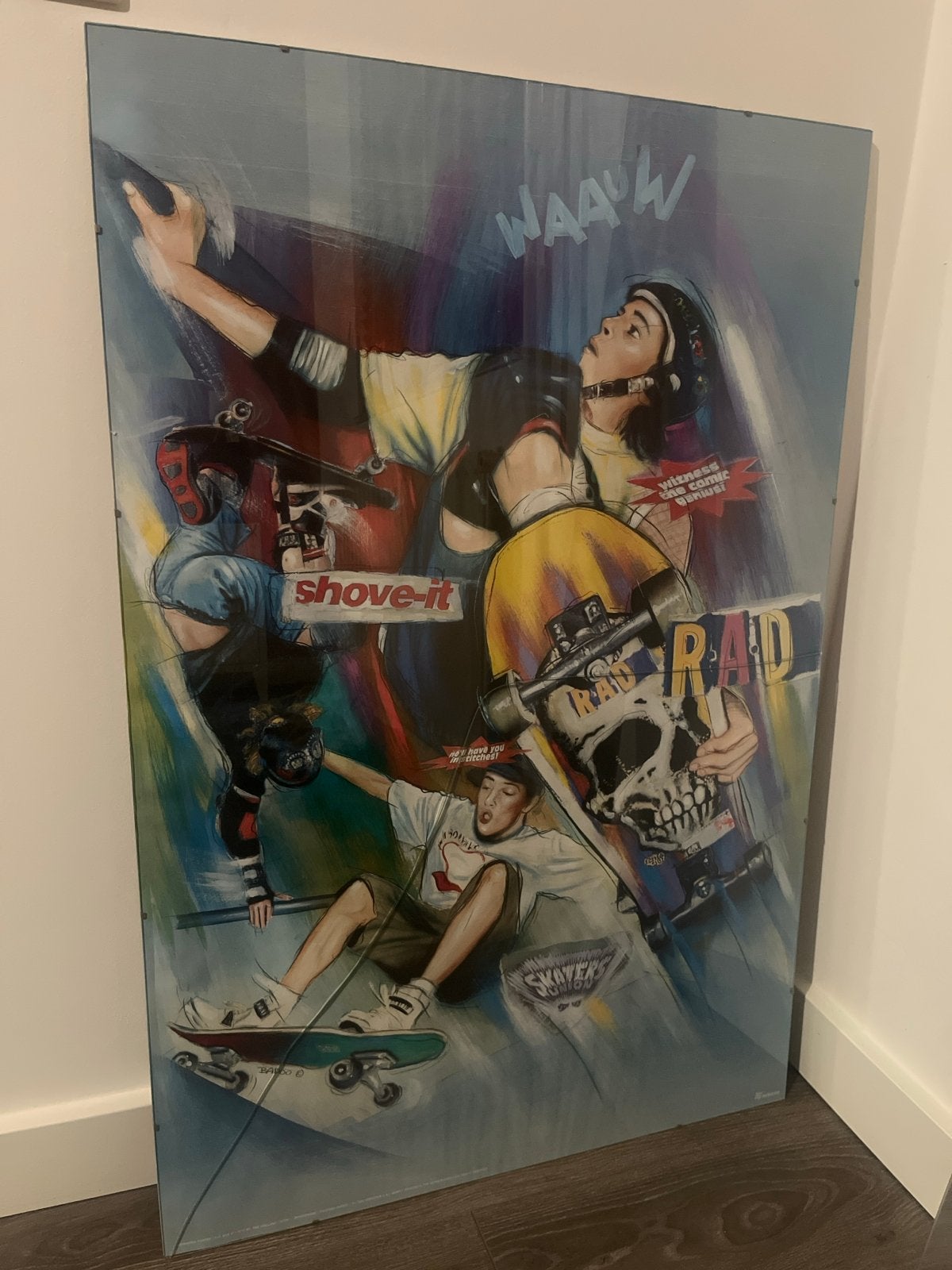 Unieke jaren '80 'Thrashin'' filmposter - Glasplaat gebroken, Verzamelen, Posters, Ophalen, Met lijst, A1 t/m A3, Film en Tv