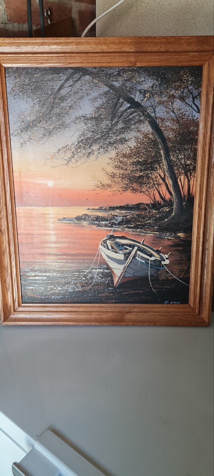 schilderij, Ophalen of Verzenden, Klassiek, Ingelijst, Gemengde techniek