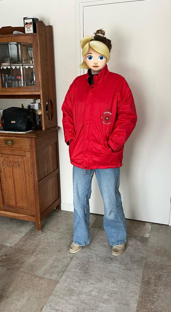 Winterjas, Kleding | Heren, Ophalen of Verzenden, Zo goed als nieuw, Maat 52/54 (L), Rood