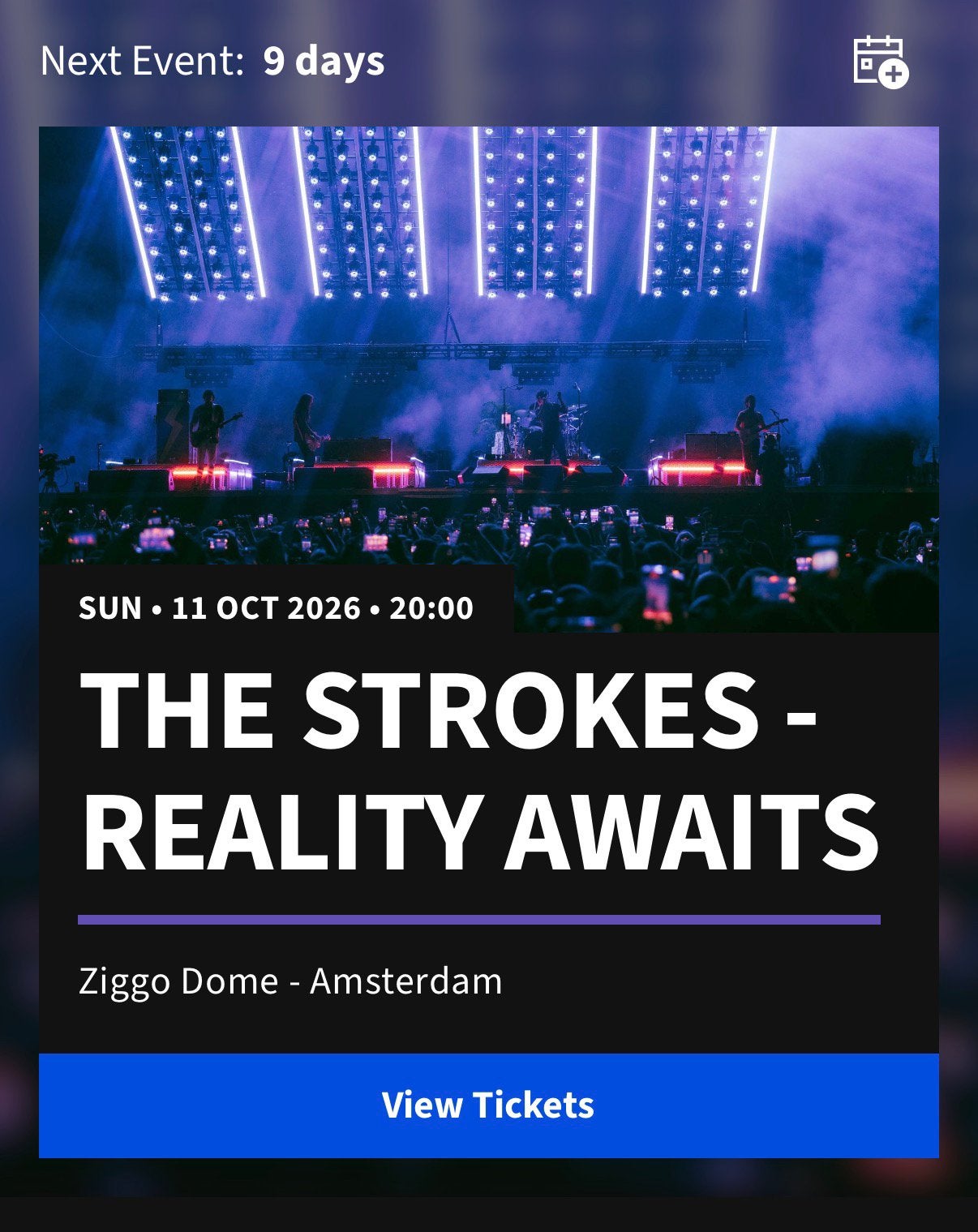 THE STROKES ziggo 1 ticket (staandplekken), Eén persoon