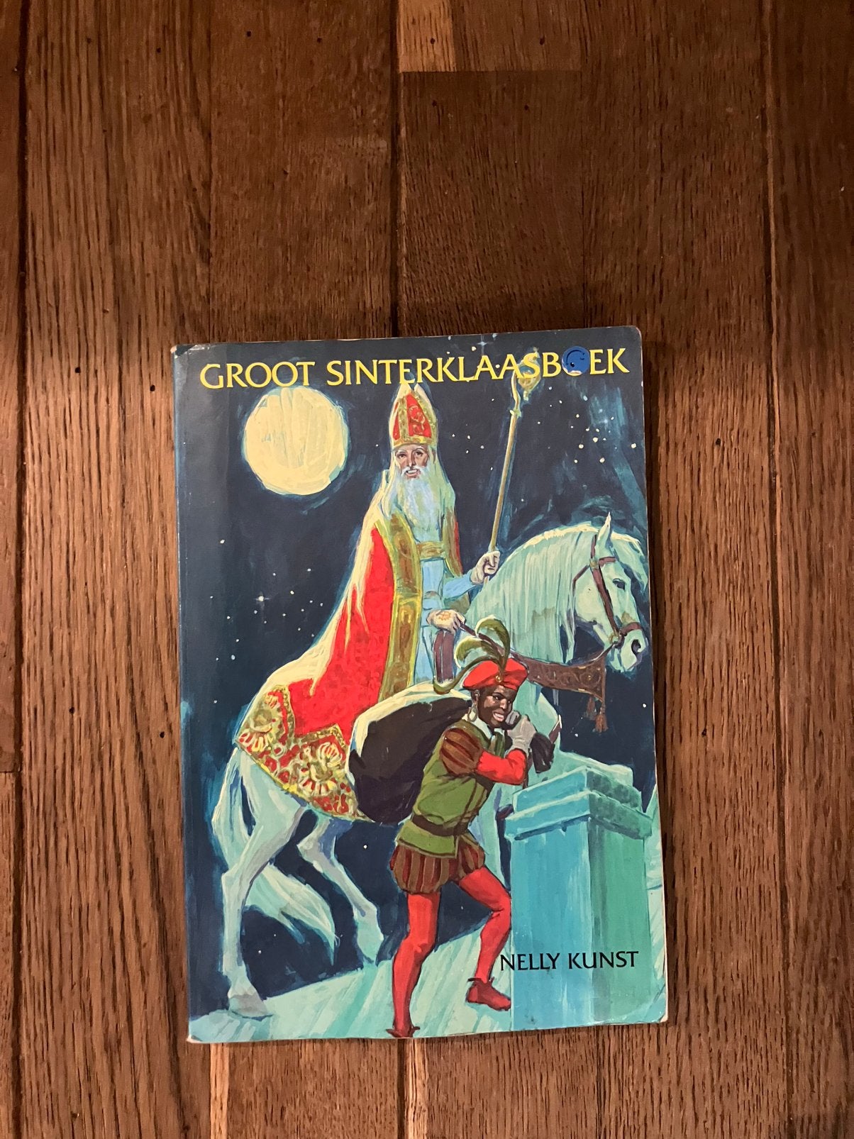 Oud sinterklaasboek nelly kunst zwarte piet, Ophalen of Verzenden