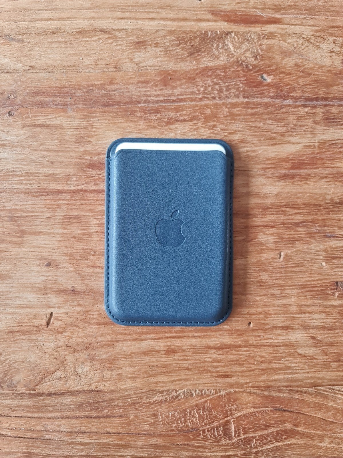 Apple MagSafe Kaarthouder Leer - Stormblauw, IPhone 13, Verzenden, Kaarthouder, Blauw