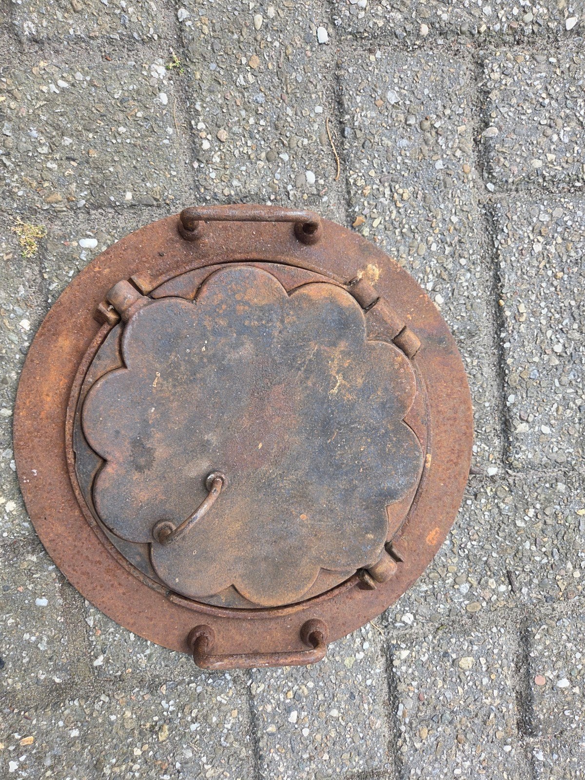 Antiek gietijzeren wafelijzer, Ophalen of Verzenden