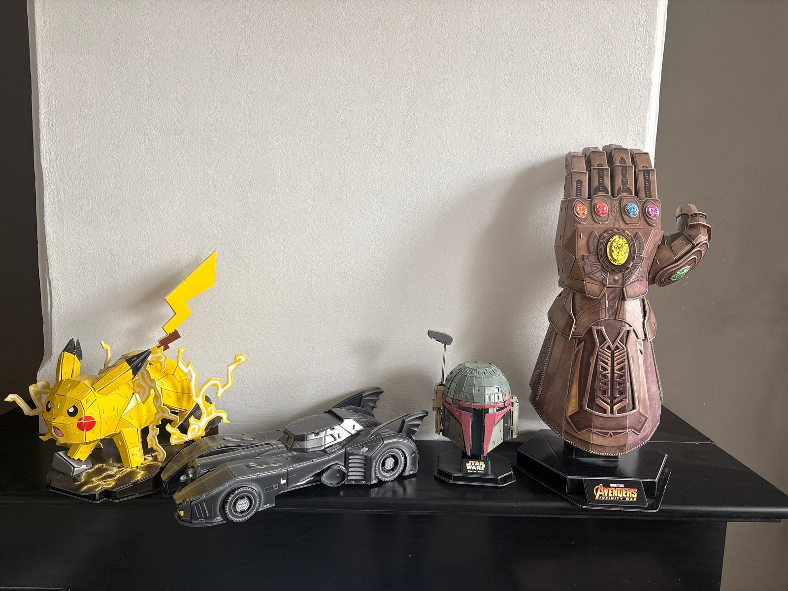 4D Brand Bouwpakketten: Pikachu, Batmobile, Boba Fett, Thano, Ophalen, Zo goed als nieuw