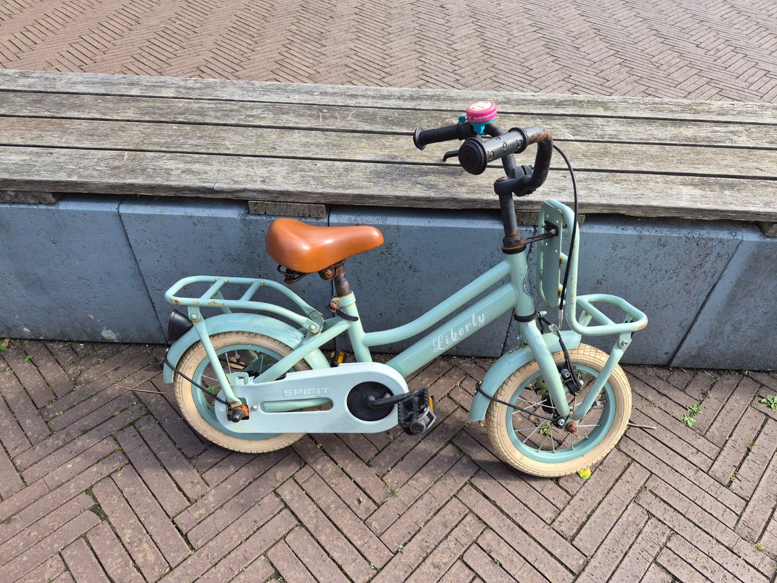 Liberty Spirit kinderfiets 16 inch mintgroen, Ophalen, Gebruikt, 16 tot 20 inch