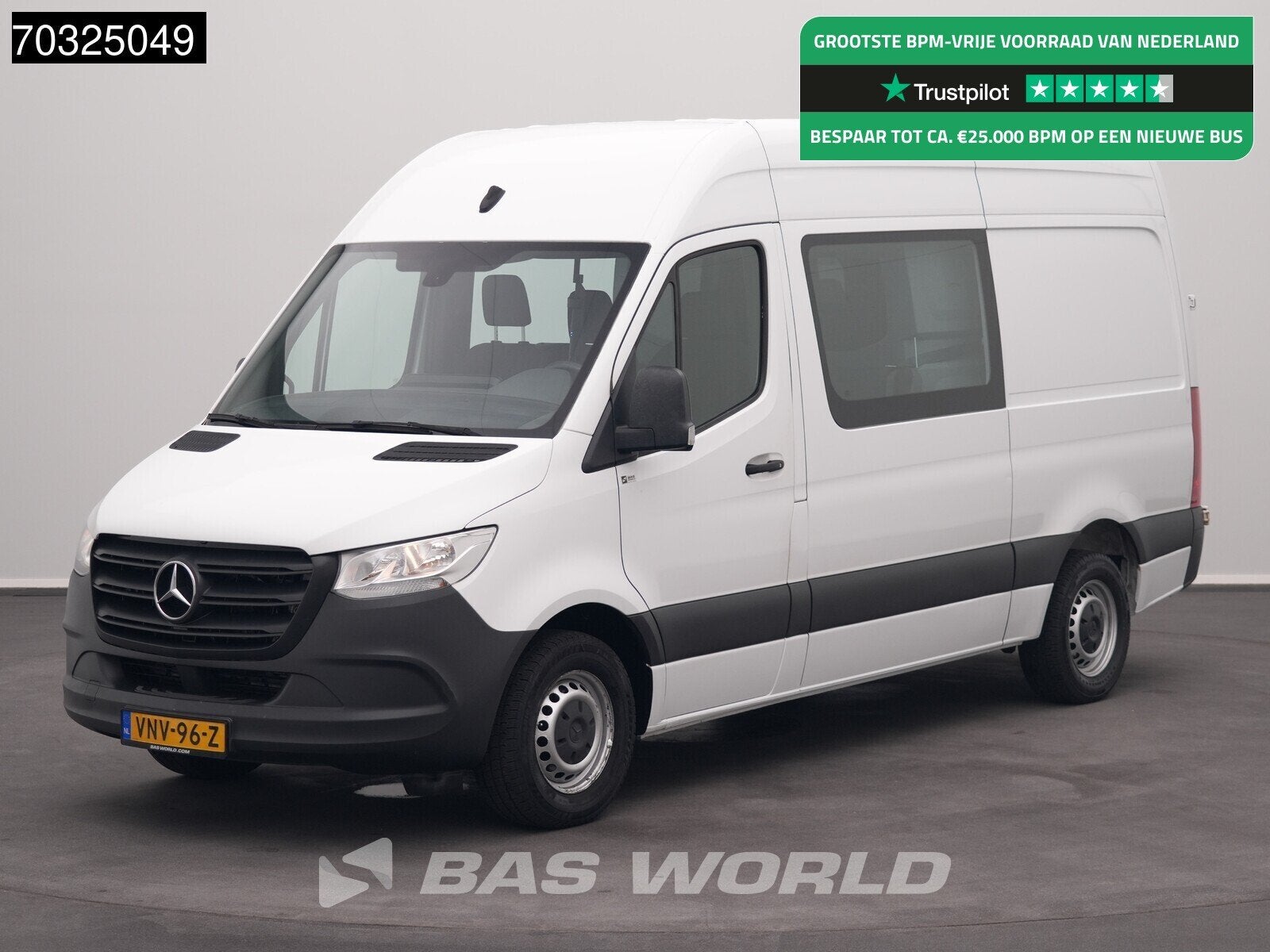 Mercedes Sprinter 314 CDI Dubbel Cabine L2H2 Trekhaak Navi A, Auto's, Bestelauto's, Bedrijf, Te koop, Achteruitrijcamera, Airconditioning