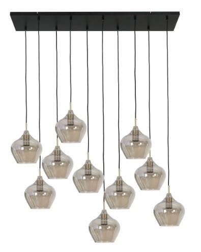 Hele mooie Light & Living - Hanglamp RAKEL -10 lampen, Ophalen, Klassiek en Modern, 50 tot 75 cm, Glas