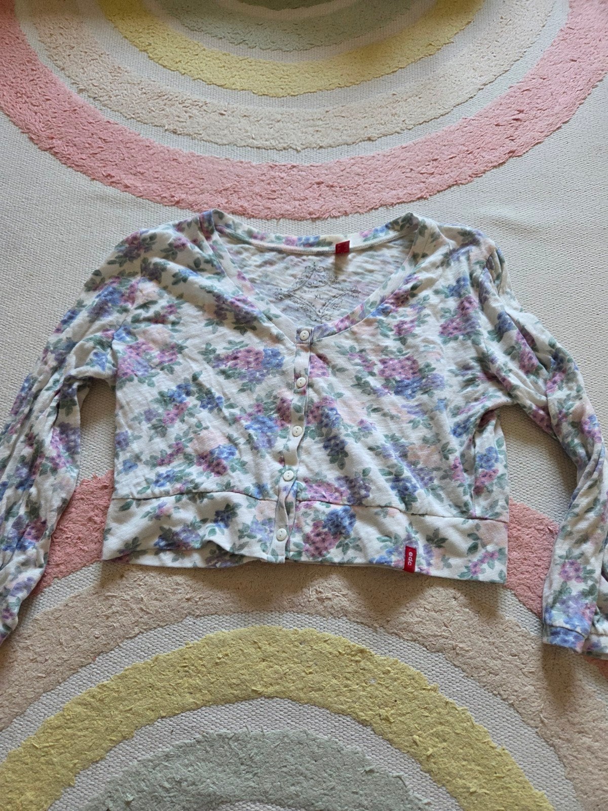 Vestje bolero edc esprit maat xl/ 42 wit met bloemen in goed, Wit, Maat 42/44 (L), Ophalen of Verzenden, EDC by Esprit