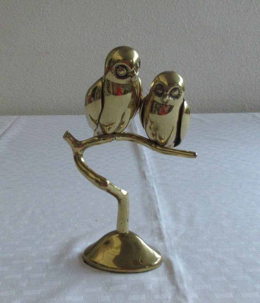 2 messing vogels op een tak Caravell design, Ophalen of Verzenden