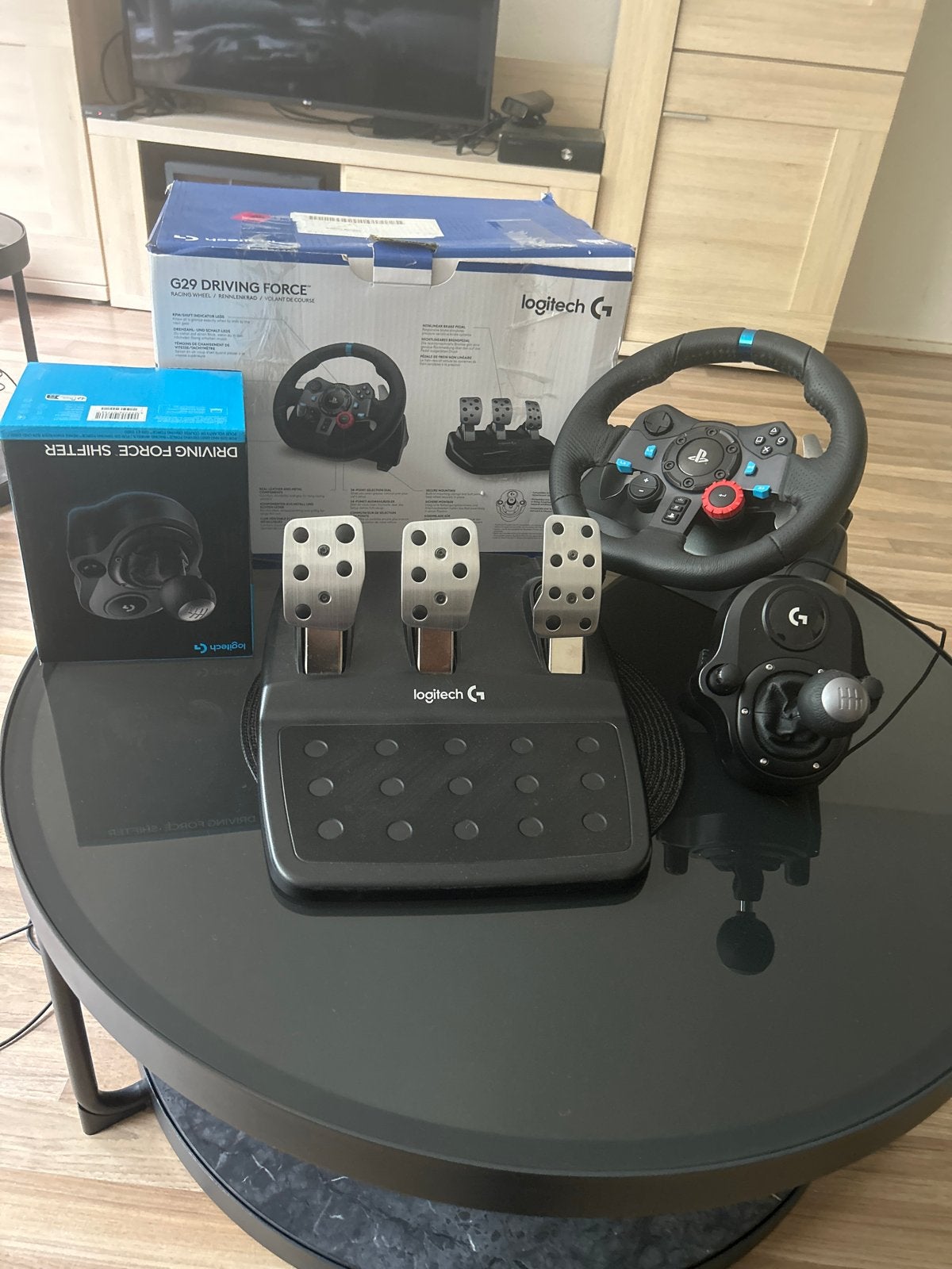 Logitech G29 Driving Force Racestuur met Shifter en Pedalen, Spelcomputers en Games, Racestuur, Force feedback, Zo goed als nieuw