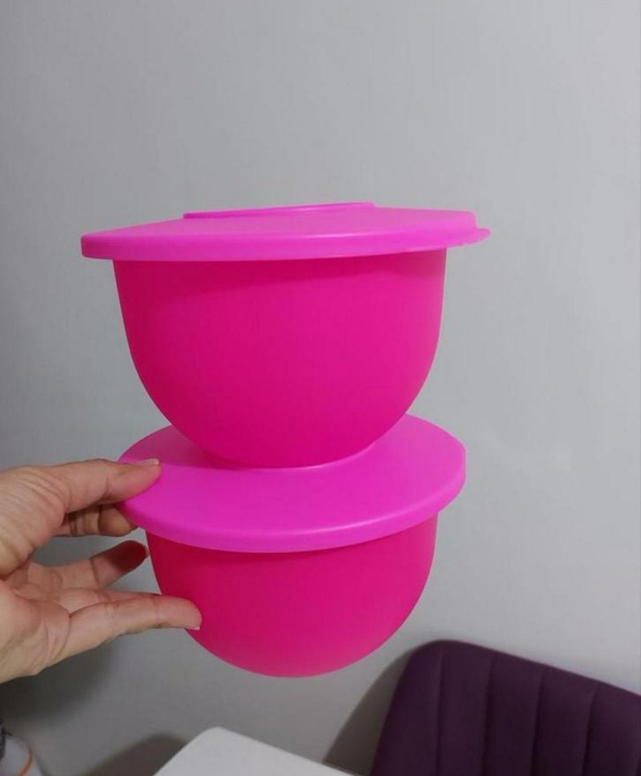 Tupperware Trendy Kom 1,3 liter Roze (set of los), Overige kleuren, Nieuw, Ophalen of Verzenden, Met deksel