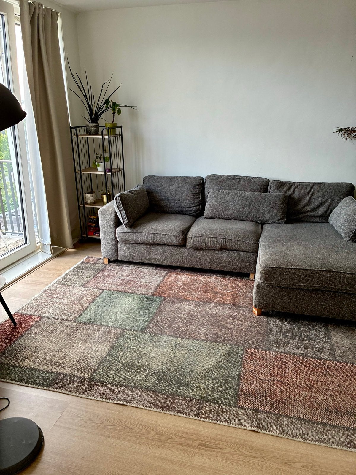 Prachtig Patchwork Vloerkleed - Vintage Stijl, Ophalen, Bruin, 150 tot 200 cm, 200 cm of meer