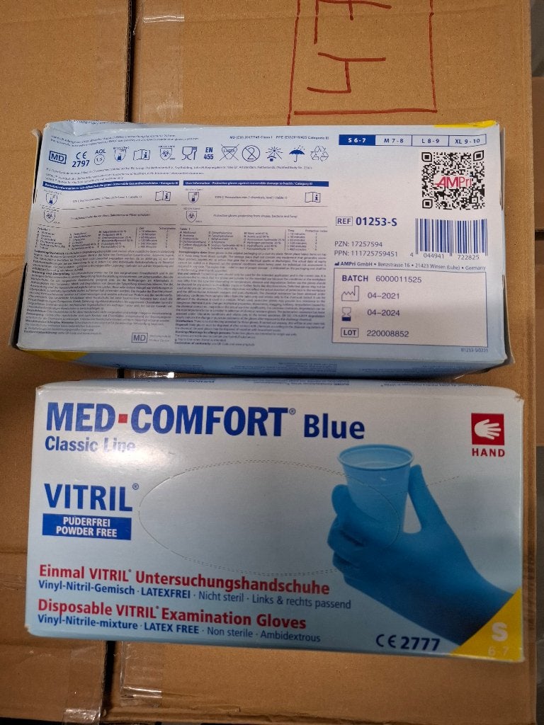 handschoenen MED-Comfort Blue Classic Line Vitril, maat S, Hobby en Vrije tijd, Overige Hobby en Vrije tijd, Ophalen of Verzenden