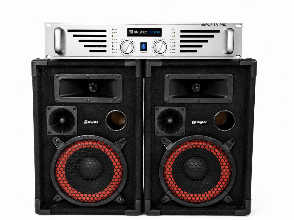 Skytec PRO240 PA-set met 2x Skytec 500W Speakers, Ophalen of Verzenden, Gebruikt, Dj-set, Overige merken
