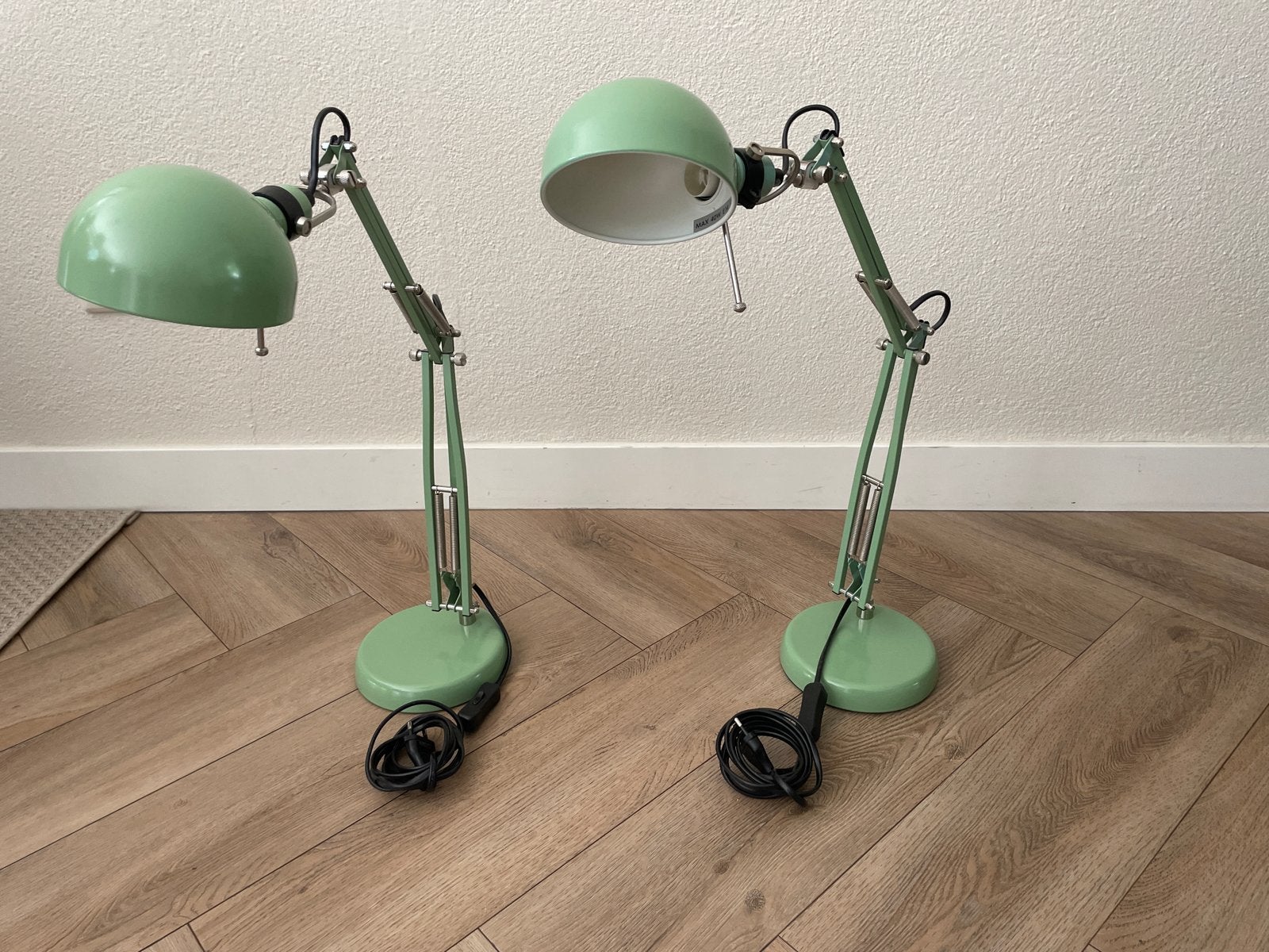 Ikea Forsa groene bureaulampen, Ophalen, Gebruikt, Metaal, 50 tot 75 cm