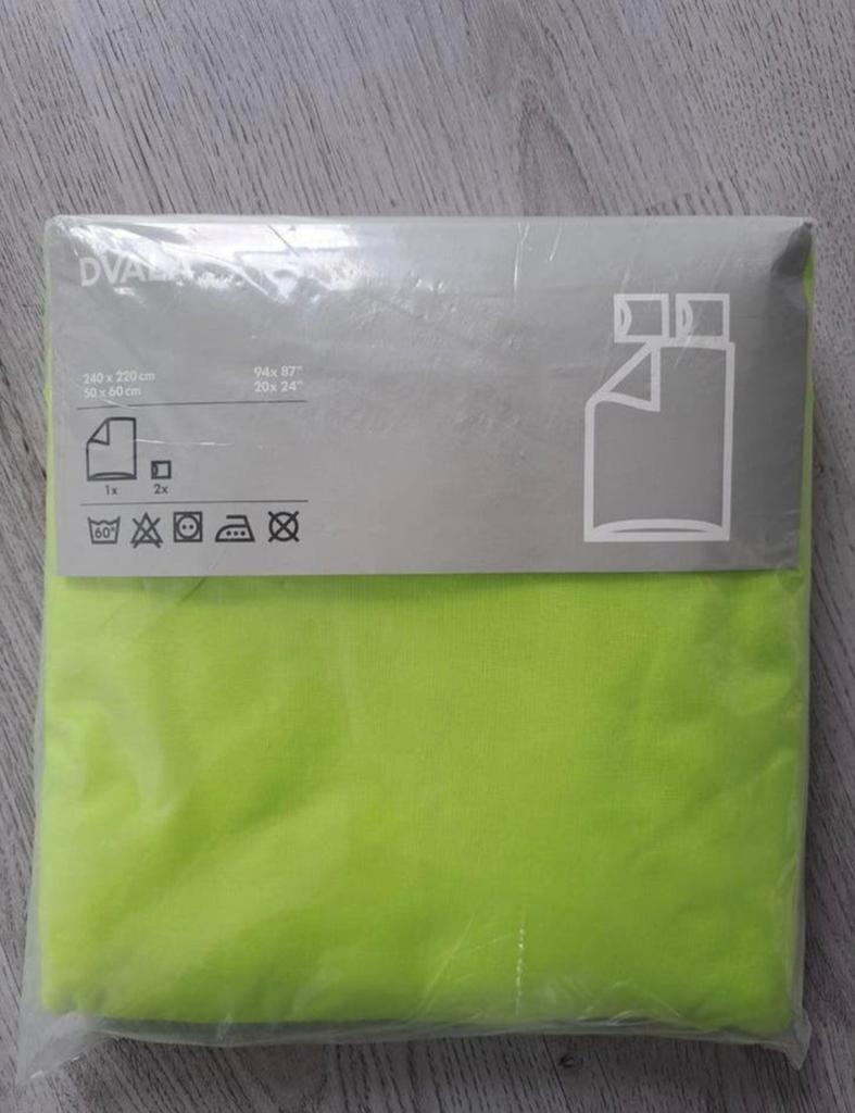 Nieuw in verpakking appeltjes groen dekbed overtrek 240x220, Dekbedovertrek, Ophalen of Verzenden, Groen, Nieuw