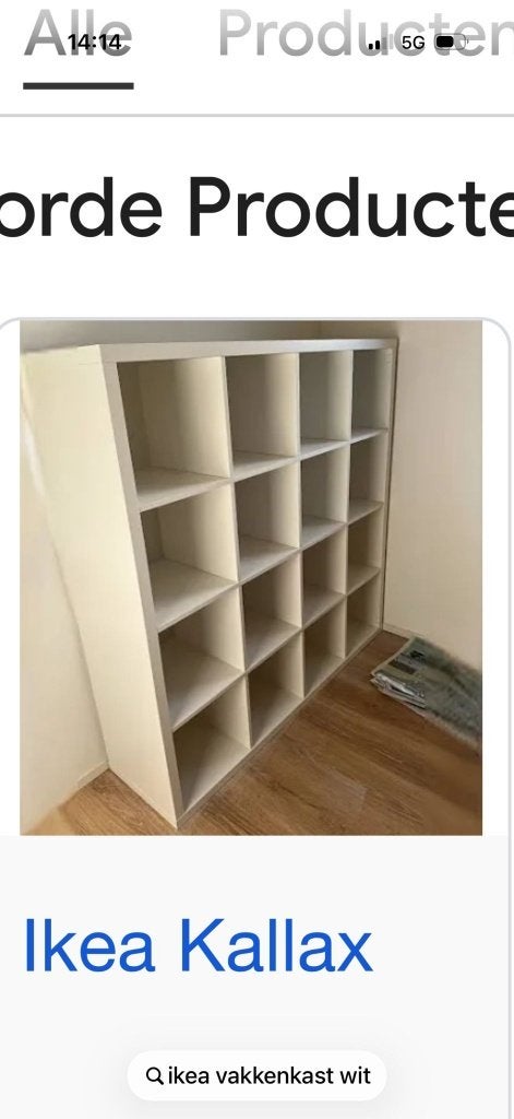 Foto 3 van IKEA Kallax witte 16 vakken kast