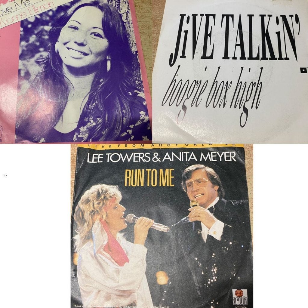3 Bee gees related singles voor €1,00 in een koop, Gebruikt, 7 inch, Pop, Overige typen